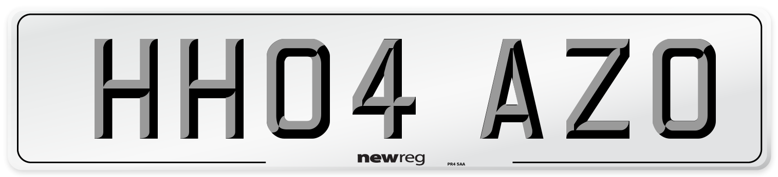 HH04 AZO Number Plate from New Reg